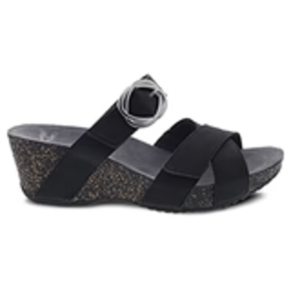 Dansko | 42 / 11.5 | SUSIE WEDGE SLIDE SANDAL Platform Cork Microfiber